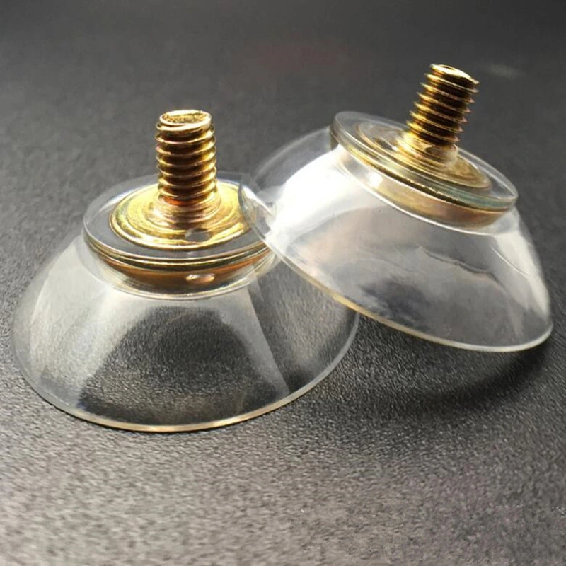 Hot Sale Plastic Vacuum Suction Cup with Screw Thread Anti Vibration Rubber Product Rubber Part PVC Clear Suction Cups PVC Sucker