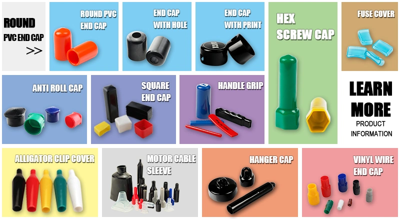 CS1.5 to CS200 Soft PVC Vinyl Round Rod Rebar Tube End Caps, Rubber Plastic Pipe End Protector Caps