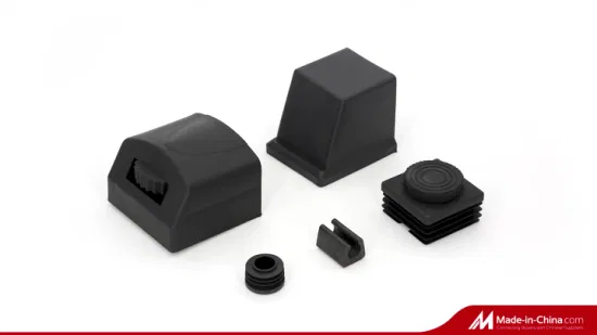 Furniture Square Arched Tubing Black Plastic Pipe End Caps Tubing Insert Plugs Rubber Product Rubber Part