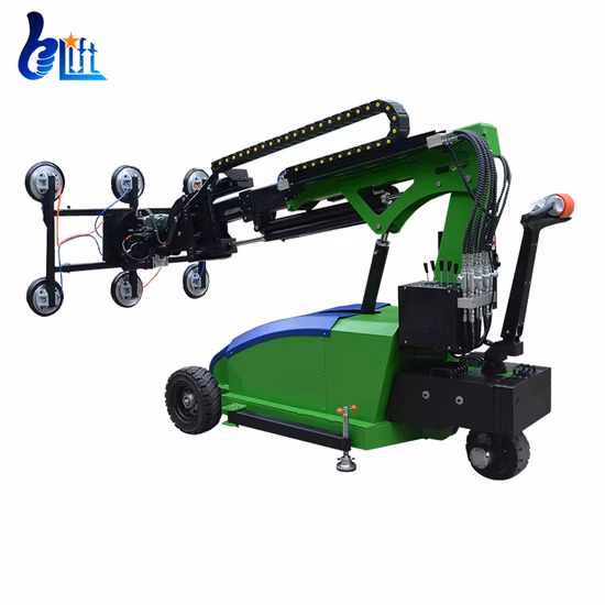 Electric Glazing Installation Robot Marble Slabs Handling Crane Suction Cups Vacuum Glass Lifter